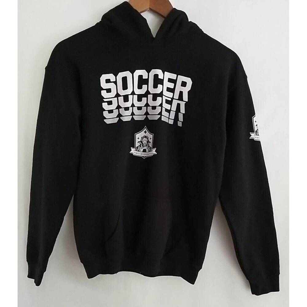 NWI Lions United Hoodie Boys Black Long Sleeve Sweatshirt Size XL
